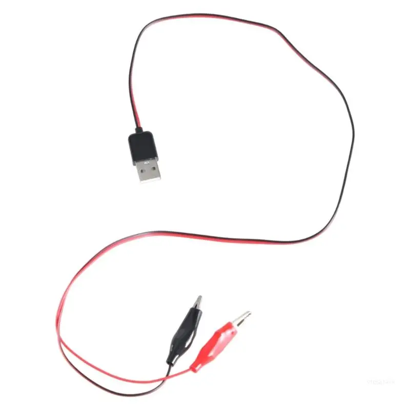 USB 5V Clip On Test Cable For Fans, LED Lights, Blowers, Cameras 60cm Long Dropship