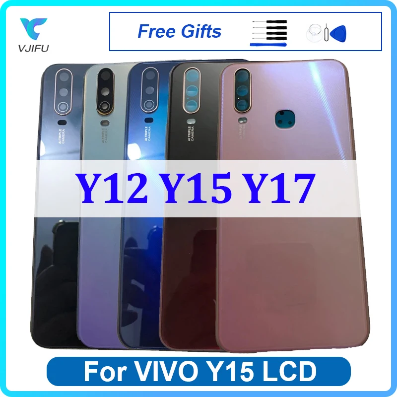 New Back Cover For Vivo Y12 Y15 Y17 Battery Cover Rear Door Housing Case With Camera Lens Replacement Repair Parts