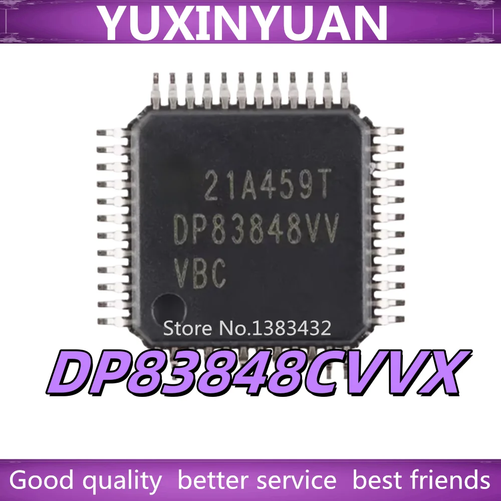 5PCS New Original DP83848CVVX/NOPB DP83848CVVX DP83848CVV  Ethernet PHY transceiver chip In Stock