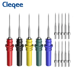 Cleqee p8002 15 peças sonda de teste de diagnóstico automotivo agulhas de punção conjunto de pinos de sonda de osciloscópio acessórios de ferramenta de reparo ht307