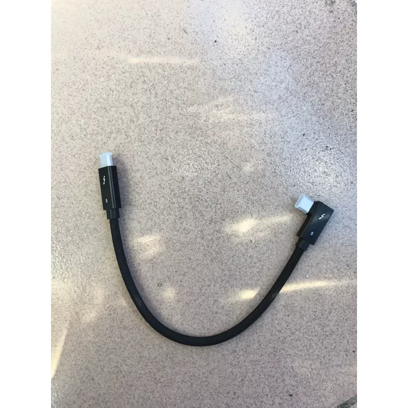 for Thunderbolt 5 Single L Elbow Full Function Data Cable USB4 v2 Passive Cable