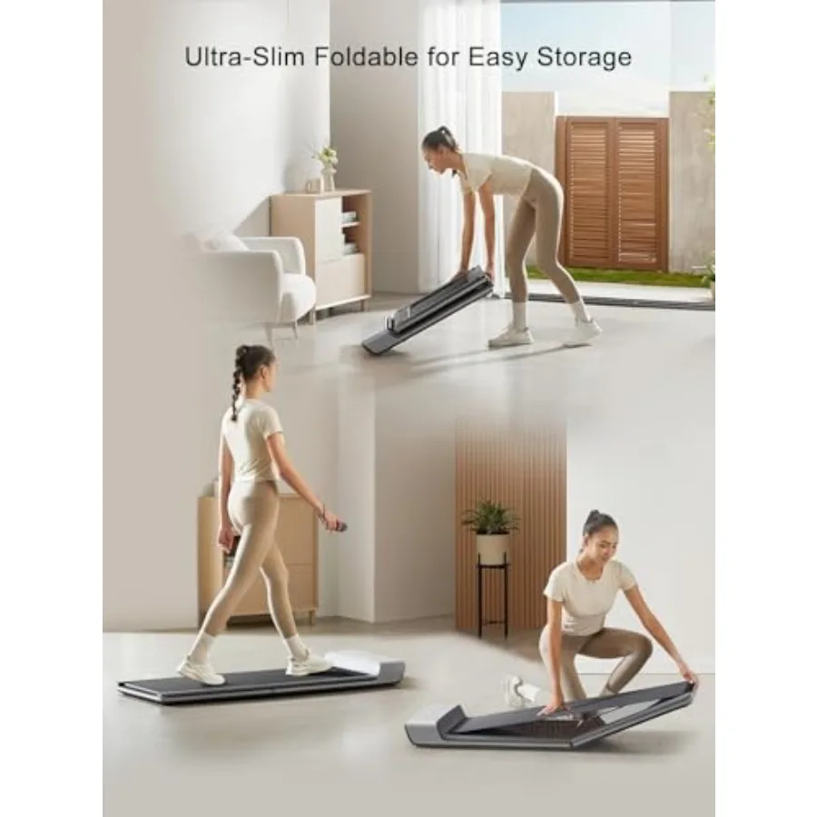 Foldable Walking Pad Treadmill, Compact Under Desk Design