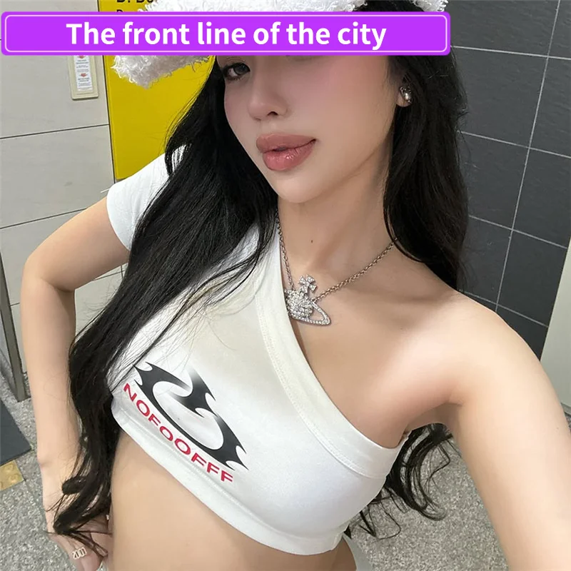 

Сексуальная облегающая кружевная футболка из хлопка с принтом, однотонная, в уличном стиле, с коротким рукавом и круглым вырезом, женская, весна-лето