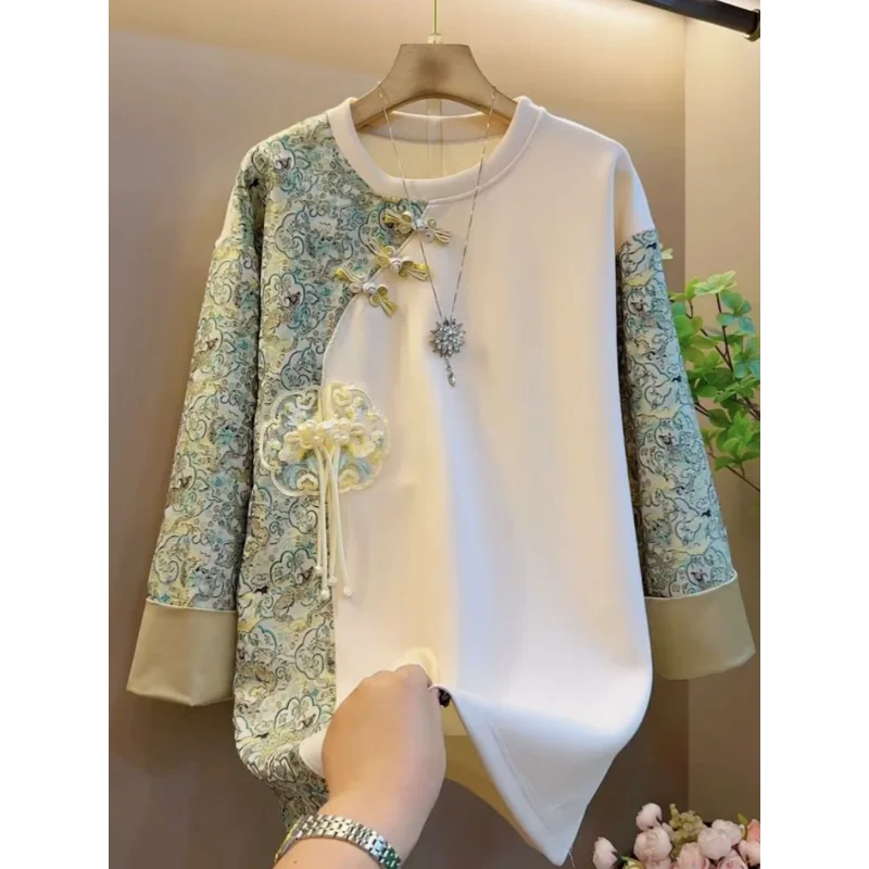 

Fashionable Hot Shirt for Women 2025 Spring New Chinese Style New Slim and Loose Temperament Top