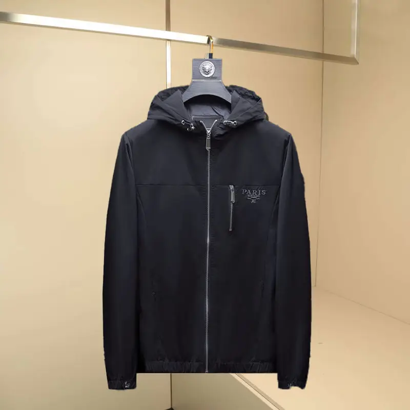 

Мужская модная повседневная куртка с капюшоном для осени и зимы из полиэстера, нейлона и композитного волокна, ветрозащитная, с длинными рукавами