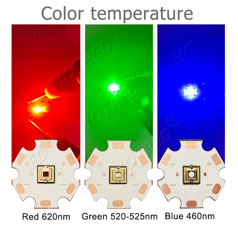 LED 20 واط عالية الطاقة ضوء الليزر الخرز مصلحة الارصاد الجوية 5050 XML2.2V الأحمر 620nm 3 فولت الأزرق 450nm الأخضر 520nm ل مصباح يدوي خارجي الشعلة ملحق #3