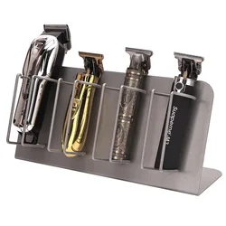Electric Clipper Storage Rack 4 Card Slots Durable Stand Stainless Steel Holder beauty Salon Home Use Hairdressing Stylist Tools