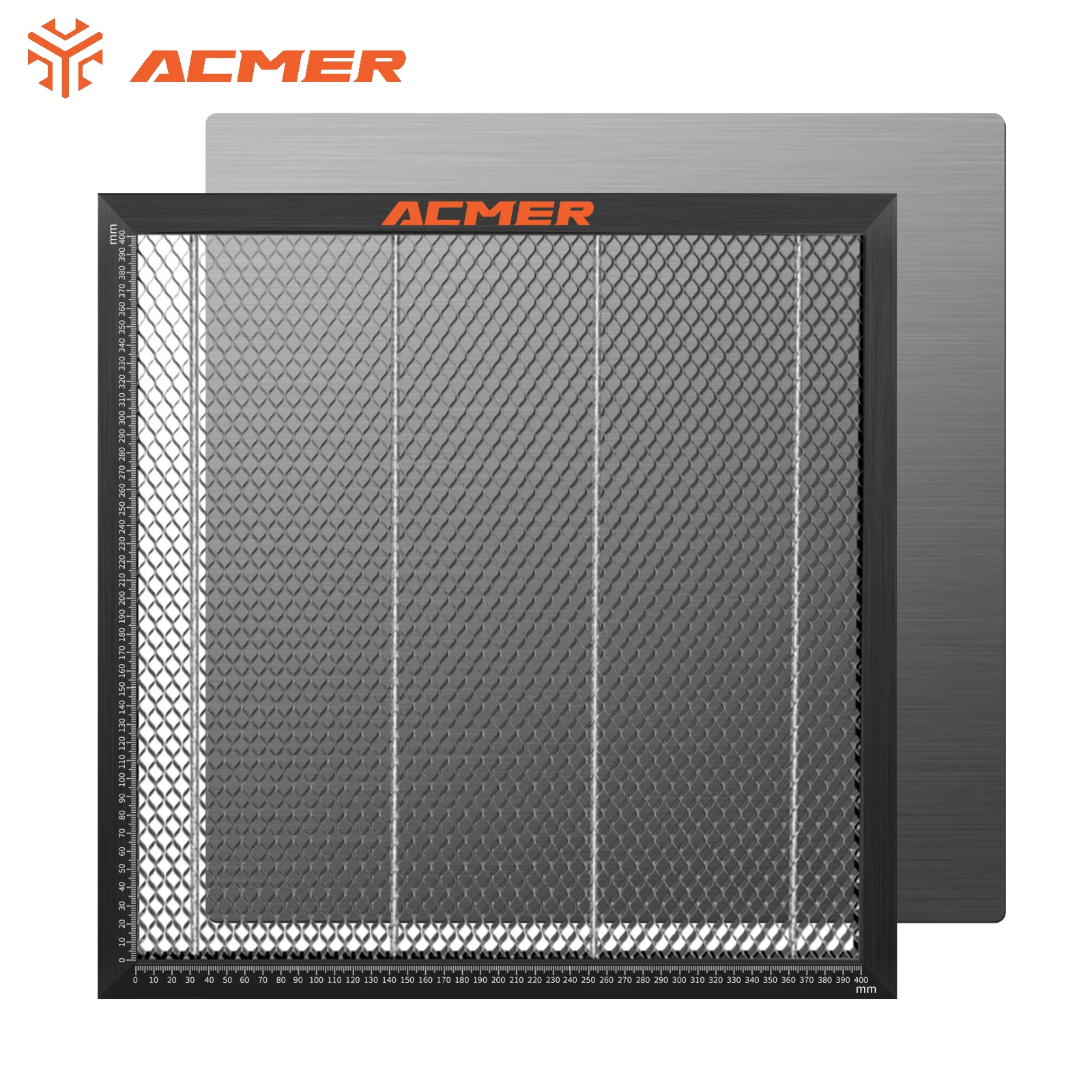 ACMER-E10 400*400mm Laser Engraver Honeycomb Working Table All-metal Structure Steel Panel Board Platform with Measurement Ruler