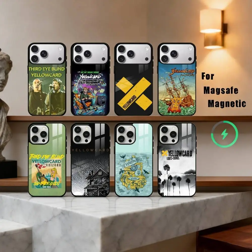 

Rockin Y-Yellowcard Band Phone Case For iPhone17,16,15,14,13,12,11 Plus,For Magnetic Wireless Charge Cover