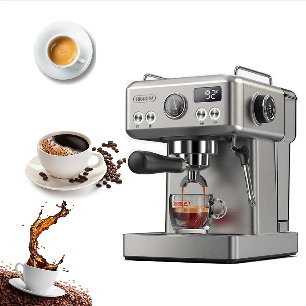 20Bar Semi Automatic Espresso Coffee Machine Temperature Adjustable 58mm Electric Portafilter Cold/Hot Coffee