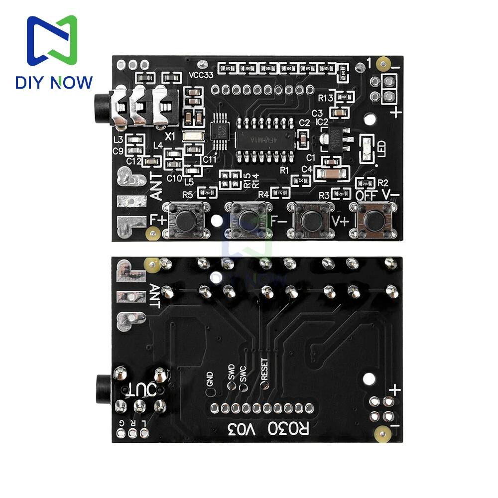 DC 3-12V 76,0 MHz-108,0 MHz Frequenzband Stereo FM Empfänger Platine FM Radio Modul FM Empfängerplatine 56dB