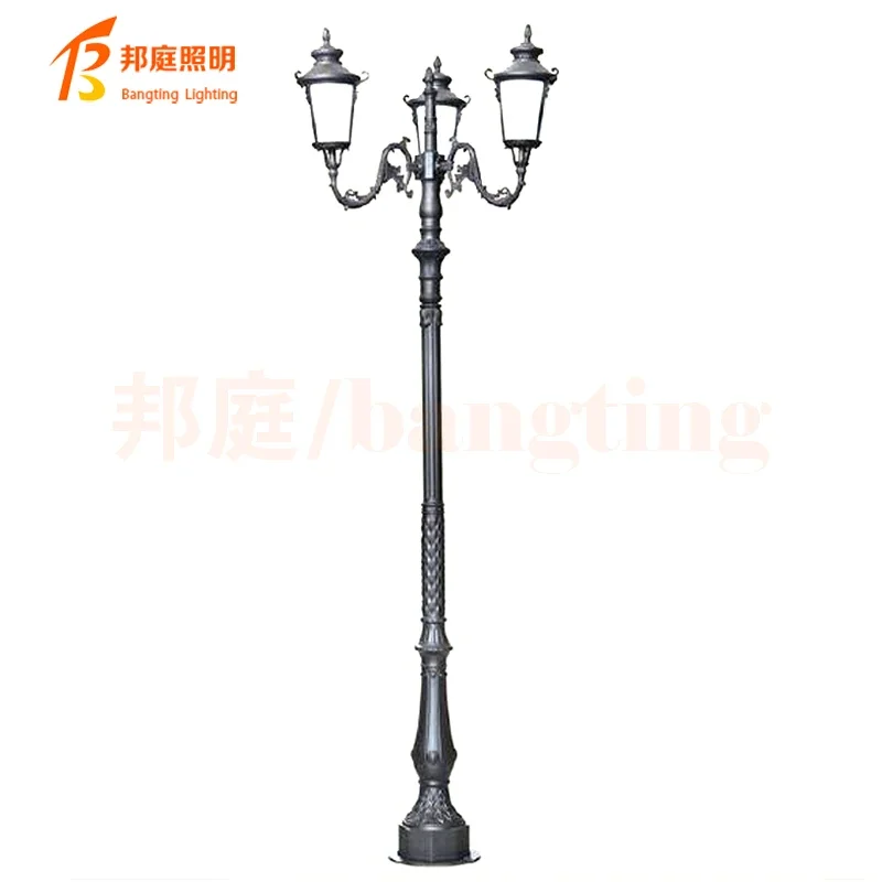 LED European Lamp classic Post Top Vintage Antigue Garden Street Light Replace The Traditional Light with 150LM/W