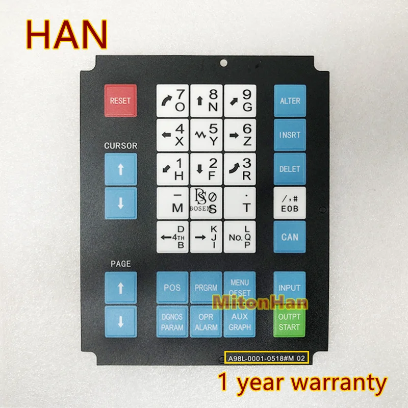 Brand New For Fanuc OT - A98L-0001-0518#T A98L-0001-0518#M 02 Membrane Keyboard Protective Film A98L-0001-0518 Membrane Button
