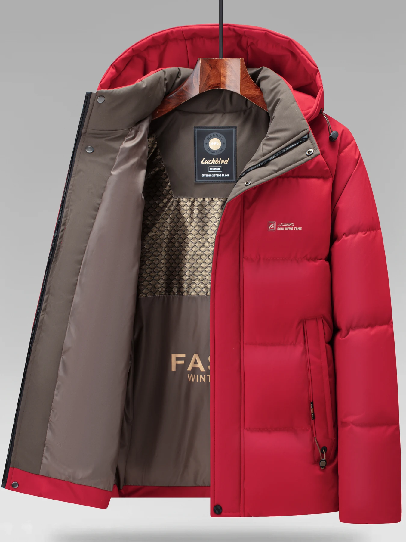 الأعمال عارضة مقنعين سترات الرجال الخريف الشتاء الدافئة وسادة مبطنة الرجال الرياضة في الهواء الطلق معطف انفصال قبعة سستة سترة قطن