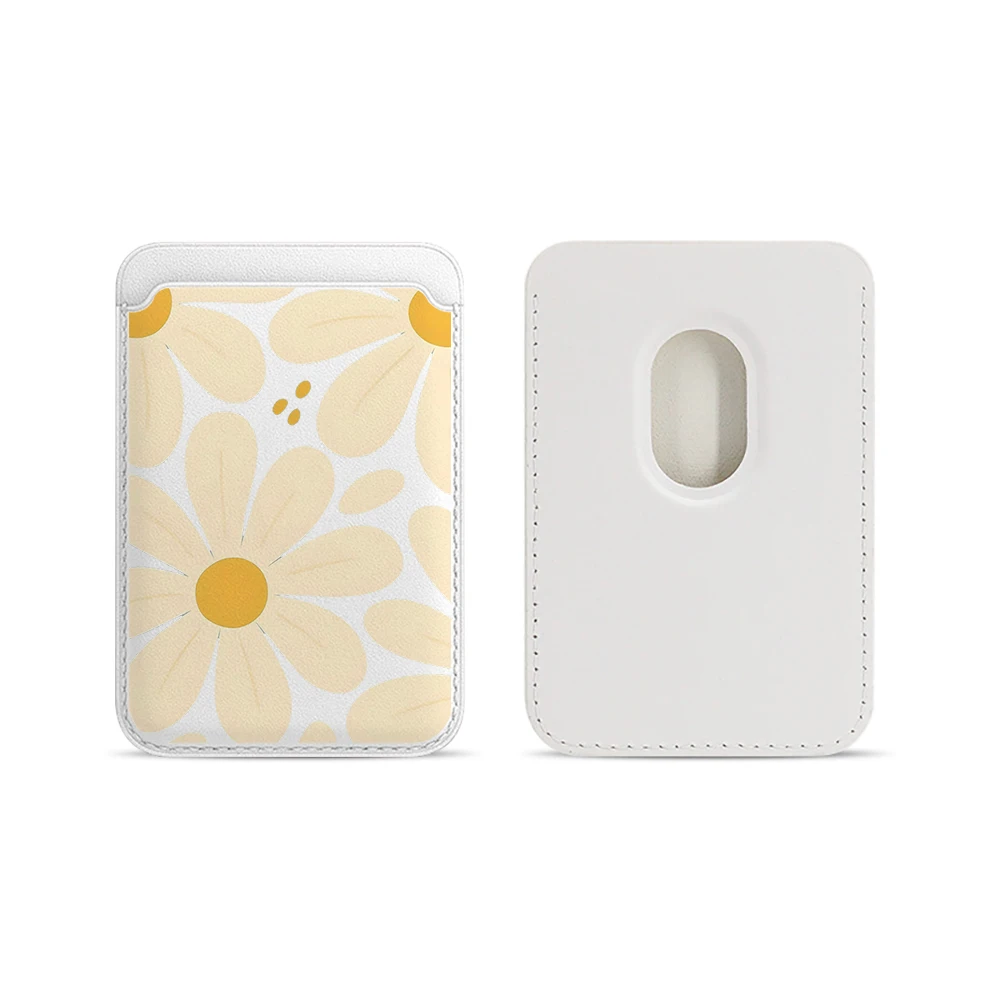 Blumen-Leder-Kartenetui Handyhülle Kartenhalter für Magnetische Hülle Geeignet für alle iPhones mit Magsafe-Kartenfunktion Rückseitentasche – Detail 8
