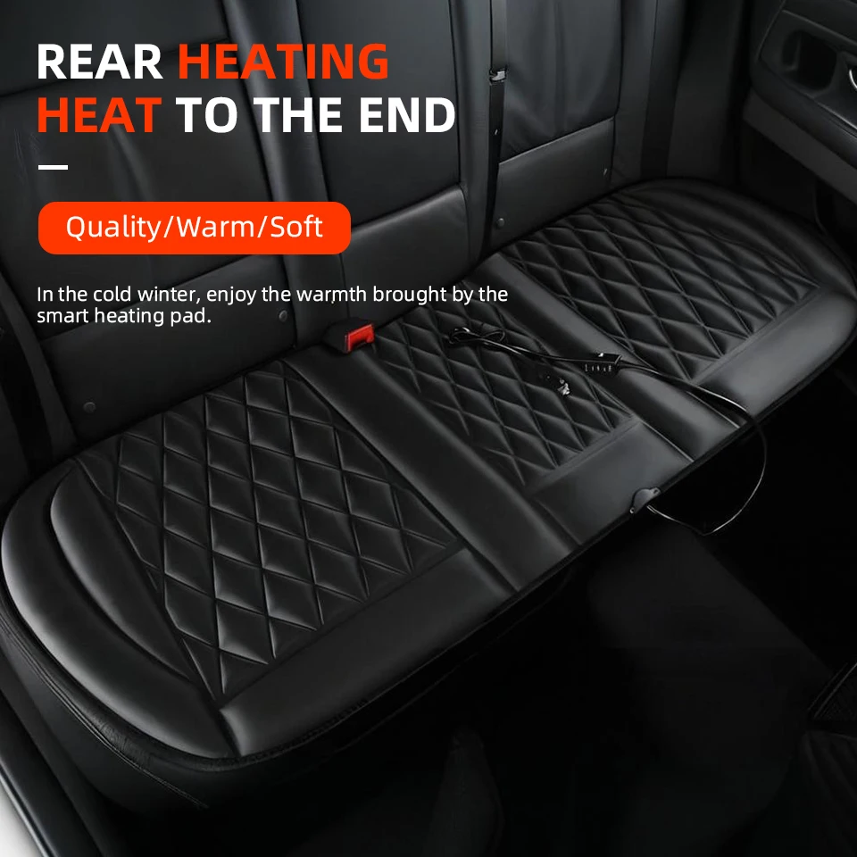 Almofada universal para assentos aquecidos de carro, 12v, aquecimento rápido, capas de assento de carro, inverno quente, acessórios de carro, almofadas de aquecimento disponíveis, preto e vermelho