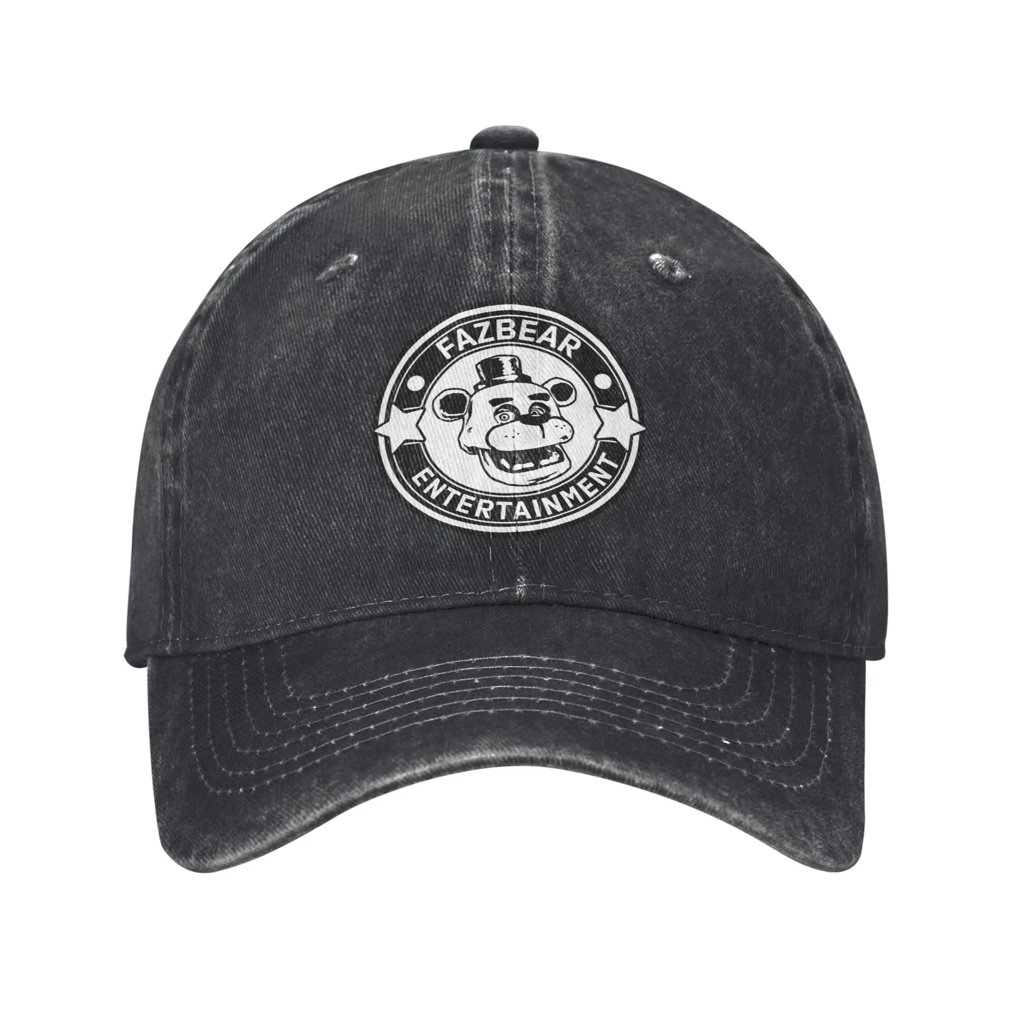 Vintage FNAF At Freddys Baseball Cap for Men Women Distressed Cotton Sun Cap Outdoor Workouts Unstructured Soft Caps Hat