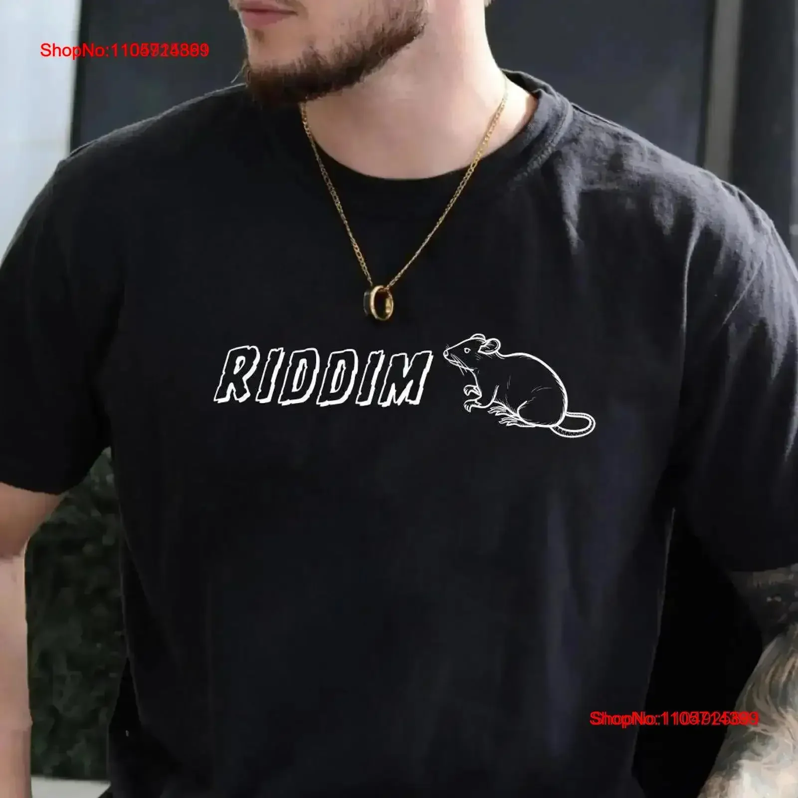 Riddim RaT T Shirt Funny For Ravers Lovers Dubstep EDM Bass Lover Weirdcore Rave Top vintage Washed homme designer clothes Soft