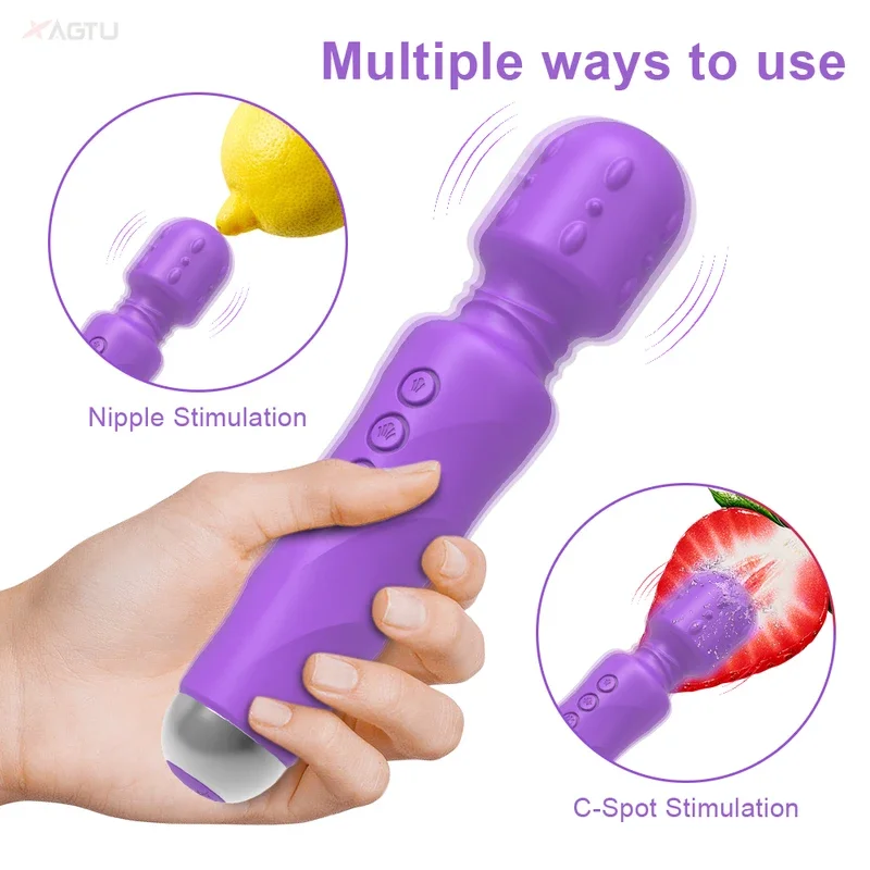 20 speeds powerful dildo vibrator female AV Magic Wand massager G spot clitoris stimulator adult sex toys for women masturbator