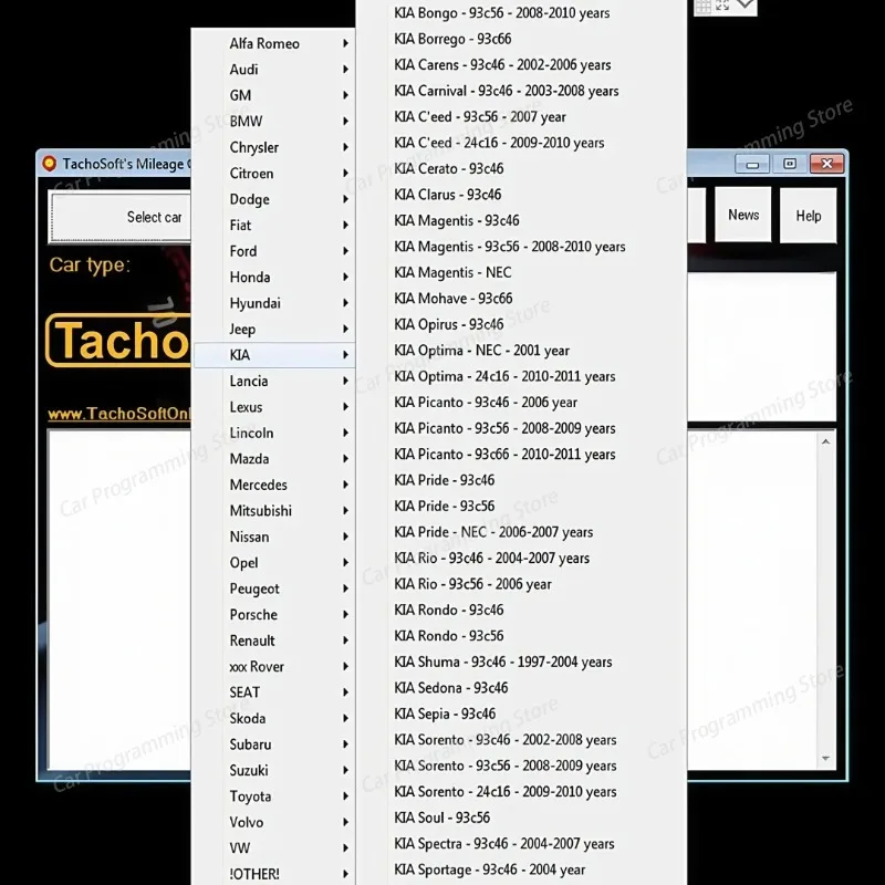 2026 hot TachoSoft Modify Mileage Calculator 23.1 SOFTWARE car mileage correcting tool EEPROM ECM English for Peugeot for Jeep