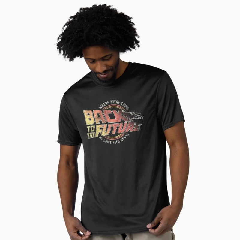

0324 Back To The Future Retro Sic Fi Gift t shirt Vintage Time Machine DeLorean Graphic Clothes 100% cotton Large size Tops