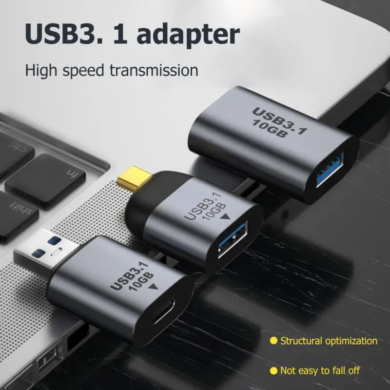 RYRA USB3.1 to USB 3.1/Type C Adapter Mini Male Female Converter USB3.1 Gen 2 Charging Data High Speed Transfer Connector 10Gbps