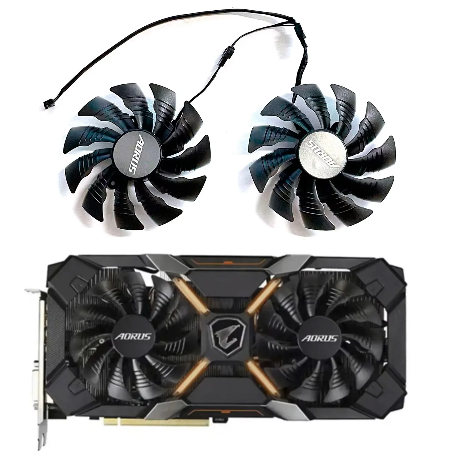 95MM 4pin T129215BU DC 12V 0.50A suitable for Gigabyte AORUS GTX 1060 Xtreme version 6G 9Gbps ​​graphics card
