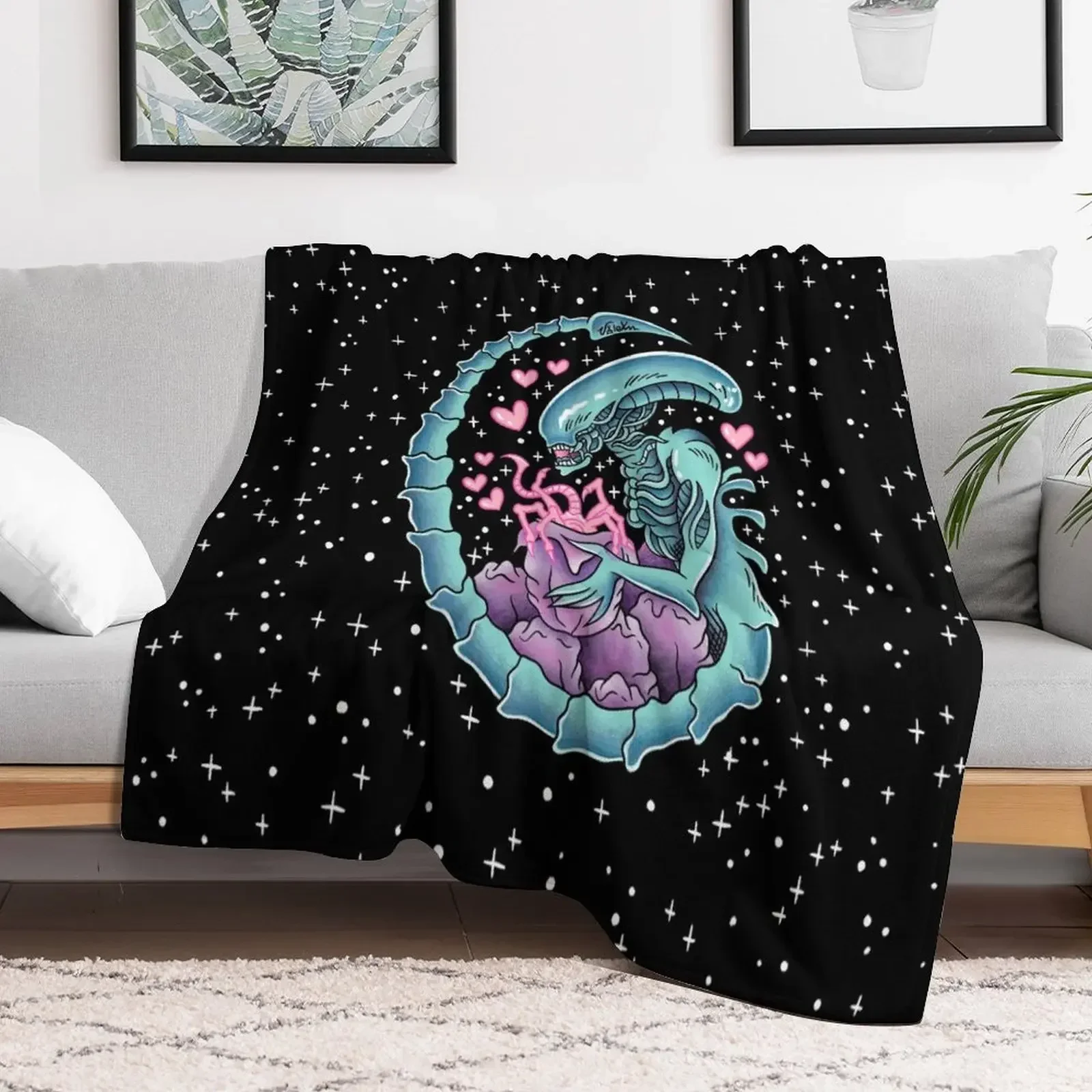 

Xenomorph Eggs Throw Blanket wednesday Vintage Decoratives Blankets For Decorative Sofa For Sofa Thin Blankets