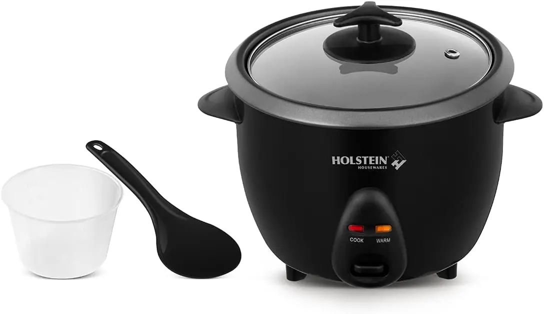 

16-Cup Cooked Rice Cooker, Black – One-Touch Cooking & Keep Warm, Ideal for Rice, Quinoa, Oatmeal, Stews, Grains