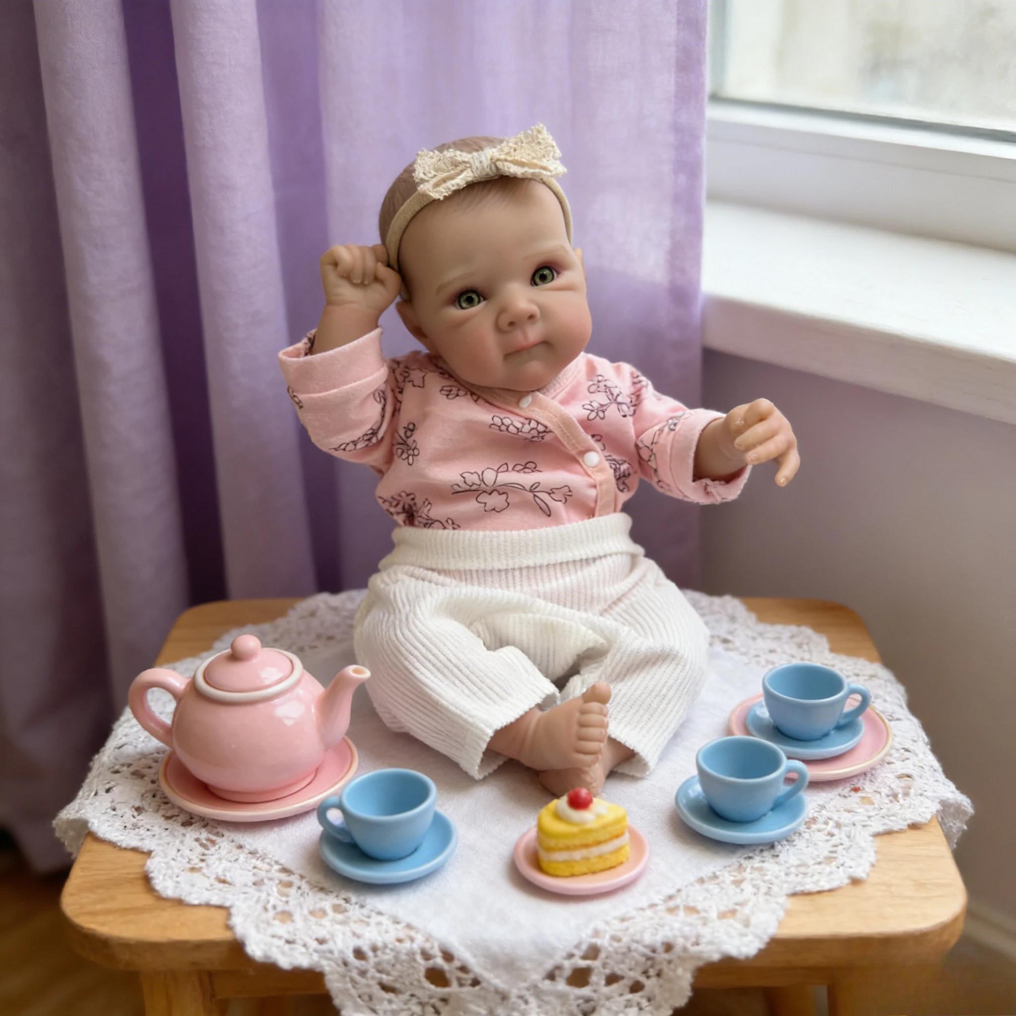 45cm Reborn Girl Doll Bettie: Soft Cotton Body with Green Eyes, Perfect Kids Toy Gift