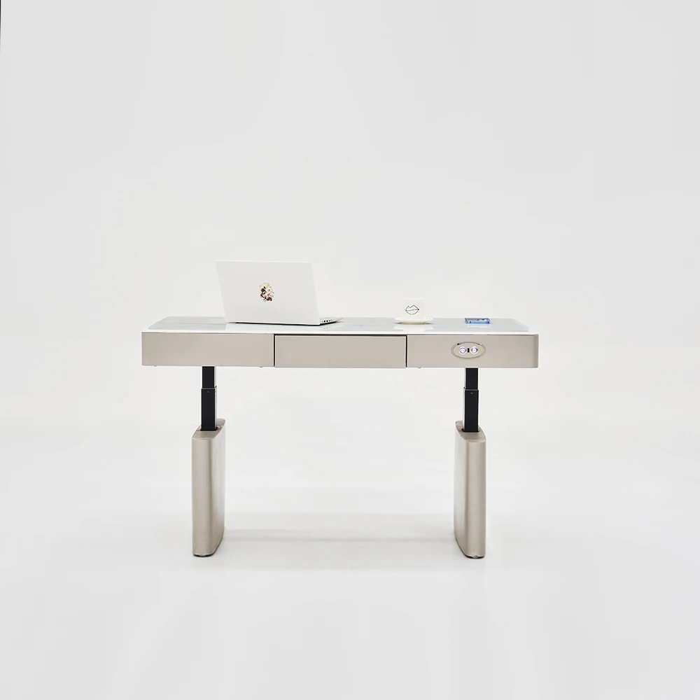 Smart living room lift Household coffee table White wood Electric tea table Multifunctional lifting table
