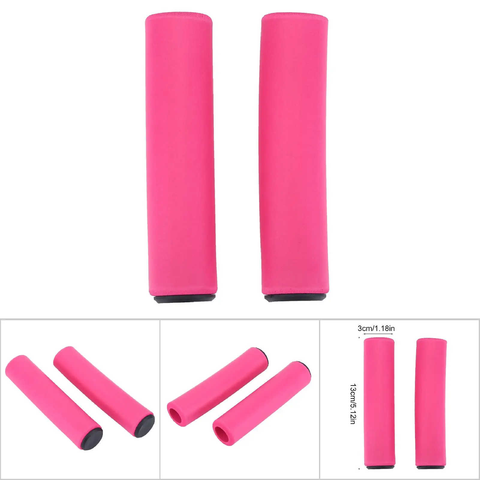 قبضة مقود الدراجة 7 ألوان 1 زوج مجموعة دراجة هوائية جبلية المقود الإسفنج المضادة للانزلاق امتصاص الصدمات غطاء مقبض غطاء مقود الدراجة