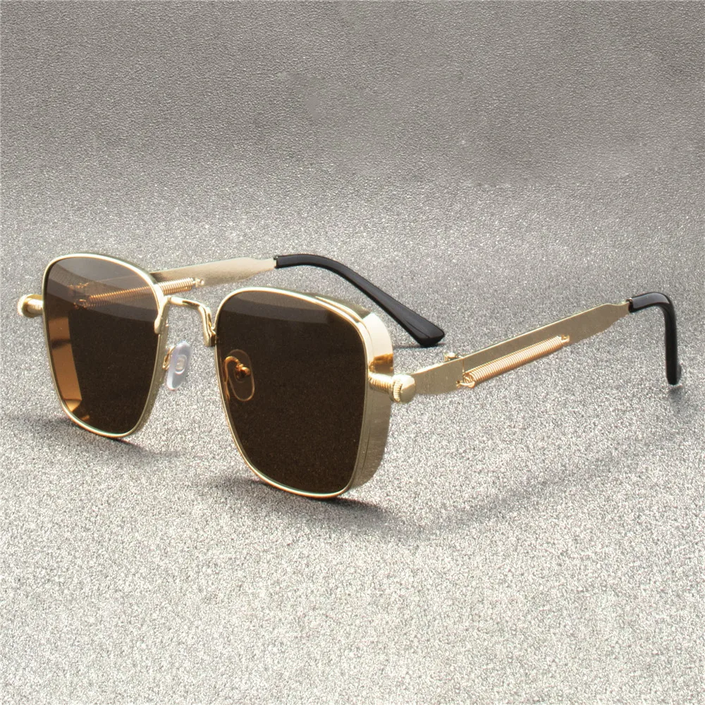 2PCS ZXWLYXGX Metall Steampunk Sonnenbrille Männer Frauen Mode Gläser Marke Designer Retro Vintage Sonnenbrille – Detail 6