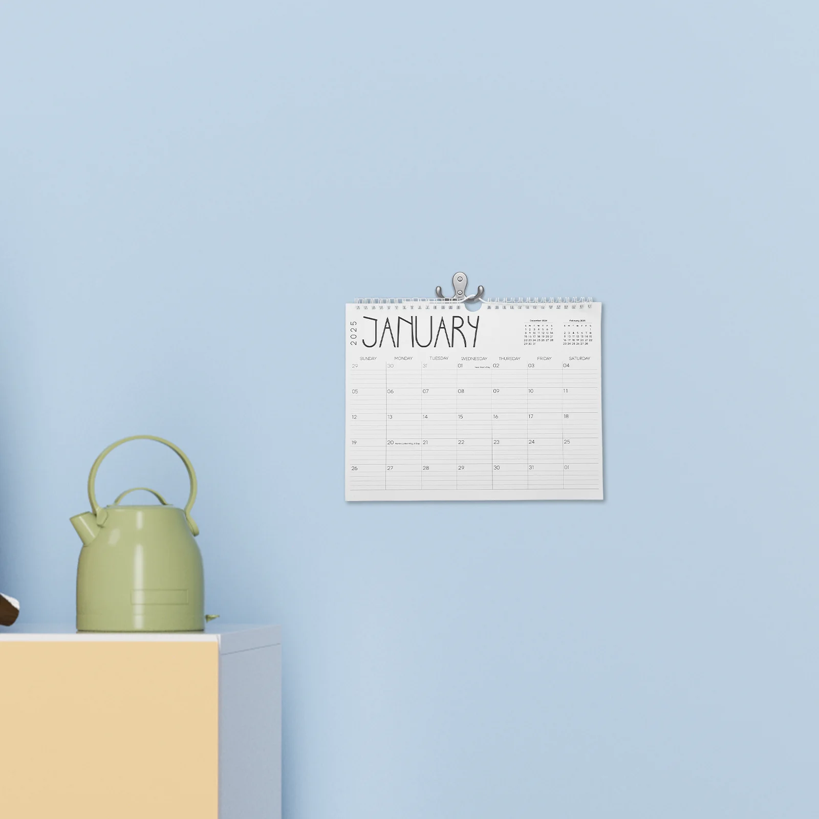 

12pcs 12 Months 2025 Wall Calendar Hanging Yearly Planner For Home Office Large Paper Tear-Off Calendar 2025 Monthly Schedule