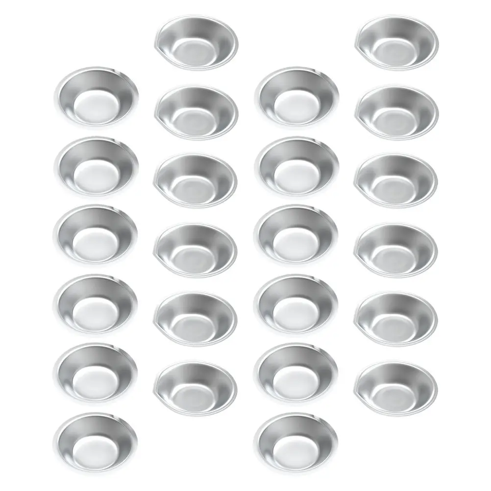 24Pcs Paint Trays Stainless Steel Color Mixing Pallets Portable Lightweight Paint Supplies Drawing Color Trays Art Painting