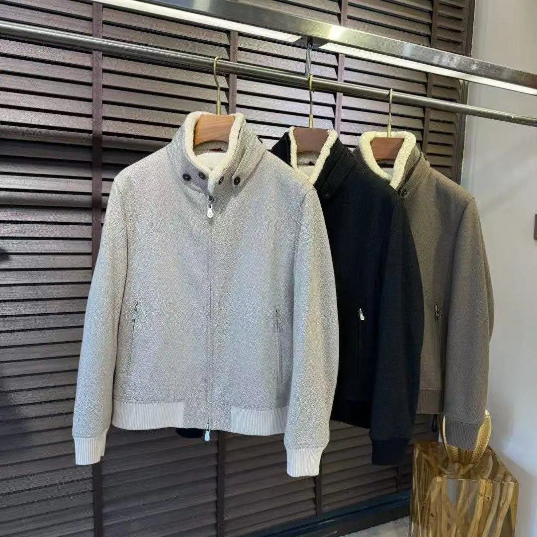 

BC итальянская осенне-зимняя новая мужская куртка в старом денежном стиле с воротником-стойкой, деловая повседневная однотонная теплая куртка