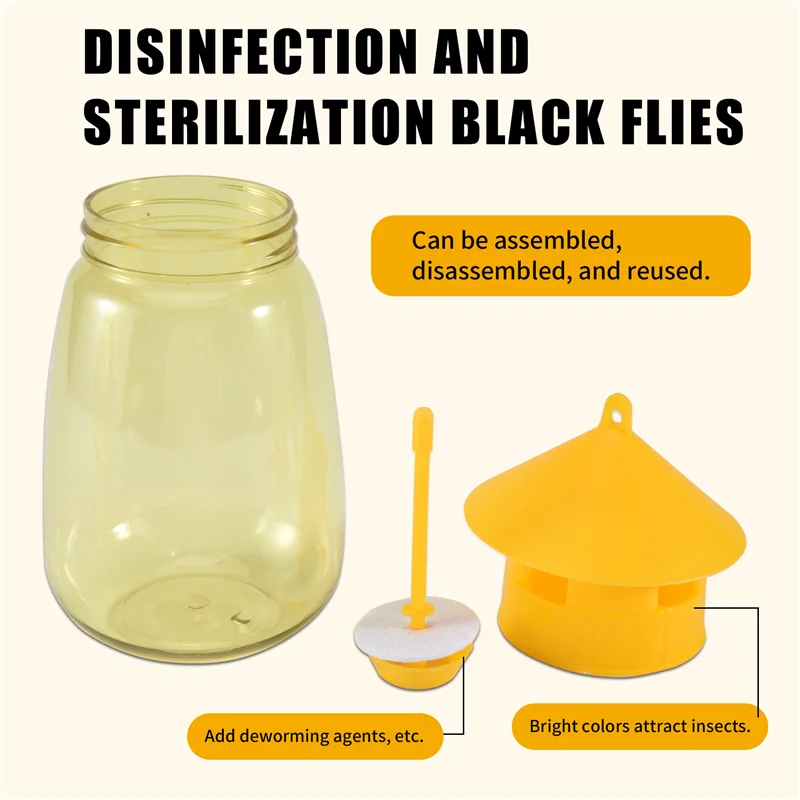 

【Promotion】Fly Reusable Traps, Fruit Fly Traps Fly Catcher Outdoor