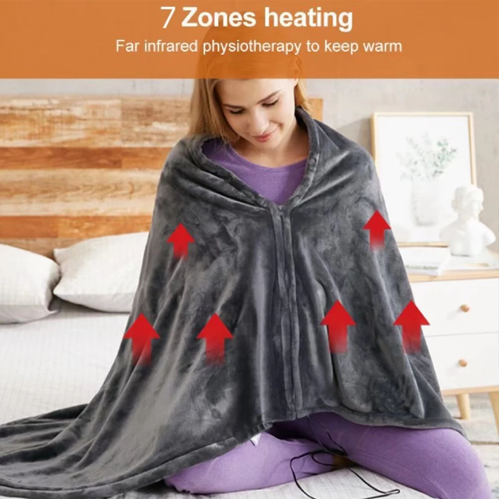 

Polyester Fast Heating Electric Blanket Stay Cozy And Warm In No Time Safe And Stable Warm Comfort grey