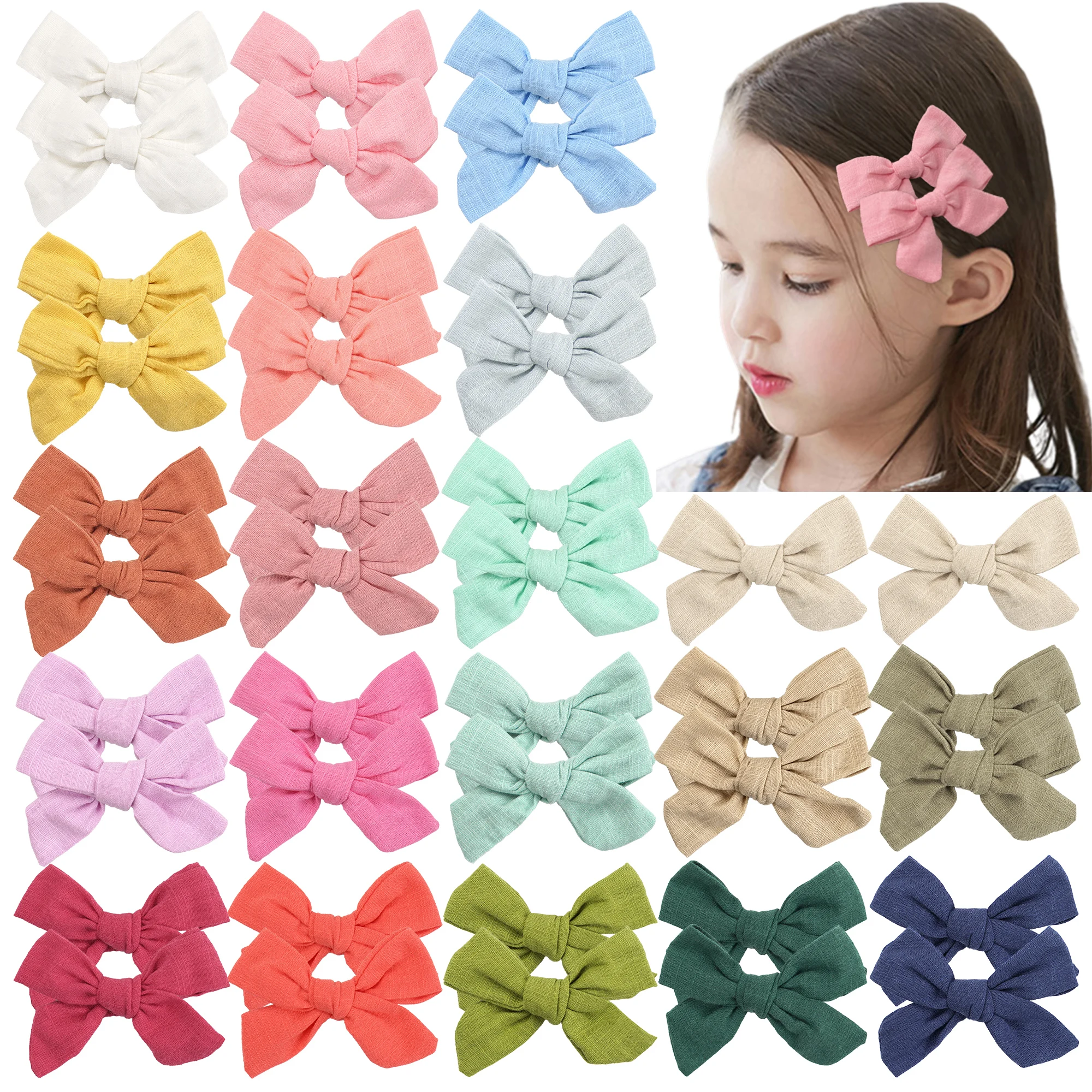 20 Pieces Baby Girls Hair Bows Clips Hair Barrettes Accessory for Babies Infant Toddlers Kids