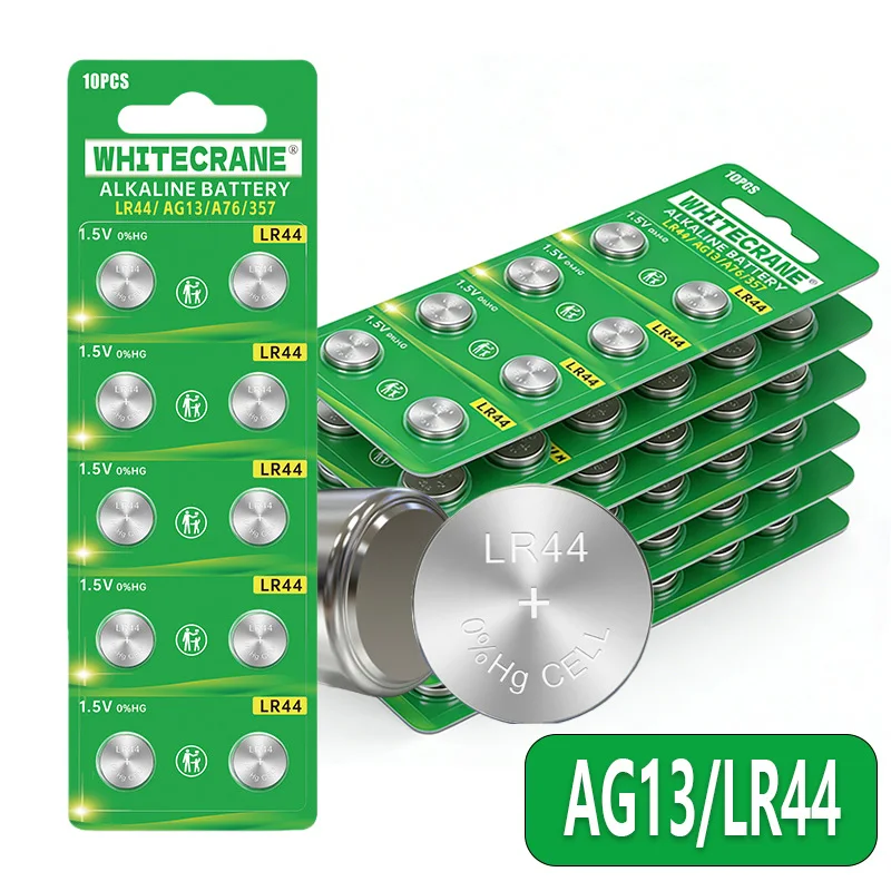

AG13 LR44 High Quality Alkaline Battery LR44 L1154 A76 357A 1.5V AG13 Watch Button Cell Batteries For Toys Calculators Carded