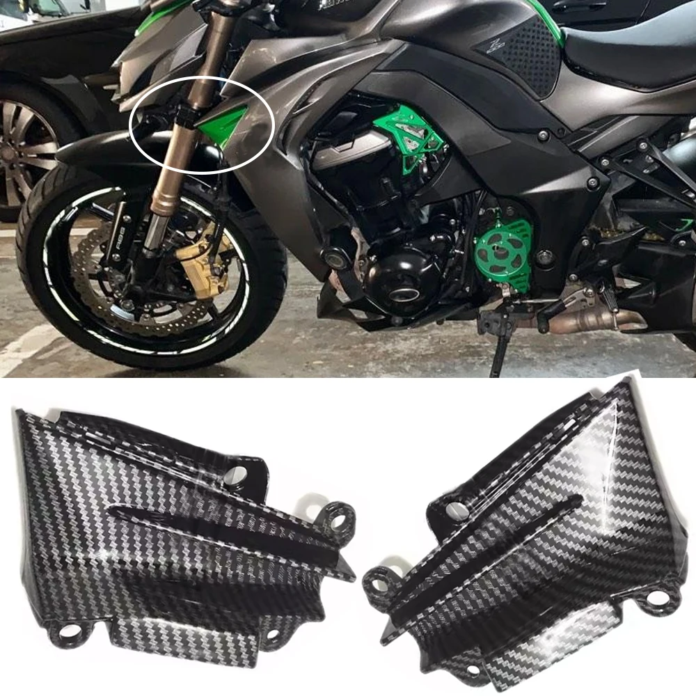 Motorcycle Front Side Panel Air Intake Cover Ram Fairing Frame Infill Cowl For Kawasaki Z1000 2014-2022 2023 Z 1000 Parts Carbon