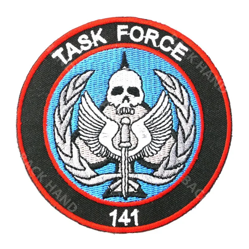 Task Force 141 3D Black Ops TASK FORCE Patches Special Forces Military Army Tactical Embroidery Patches Badges Armband