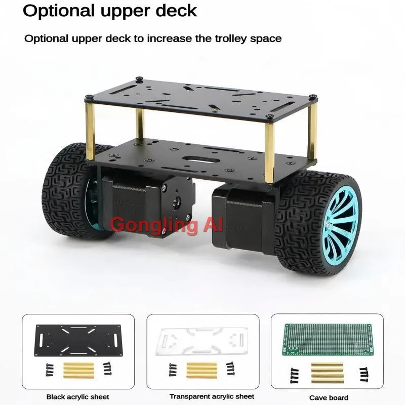 Image 5: Kit DIY de voiture robot auto-équilibrante 2 roues motrices avec moteur pas à pas 42 pour robot conducteur et ajustement des paramètres PID LQR