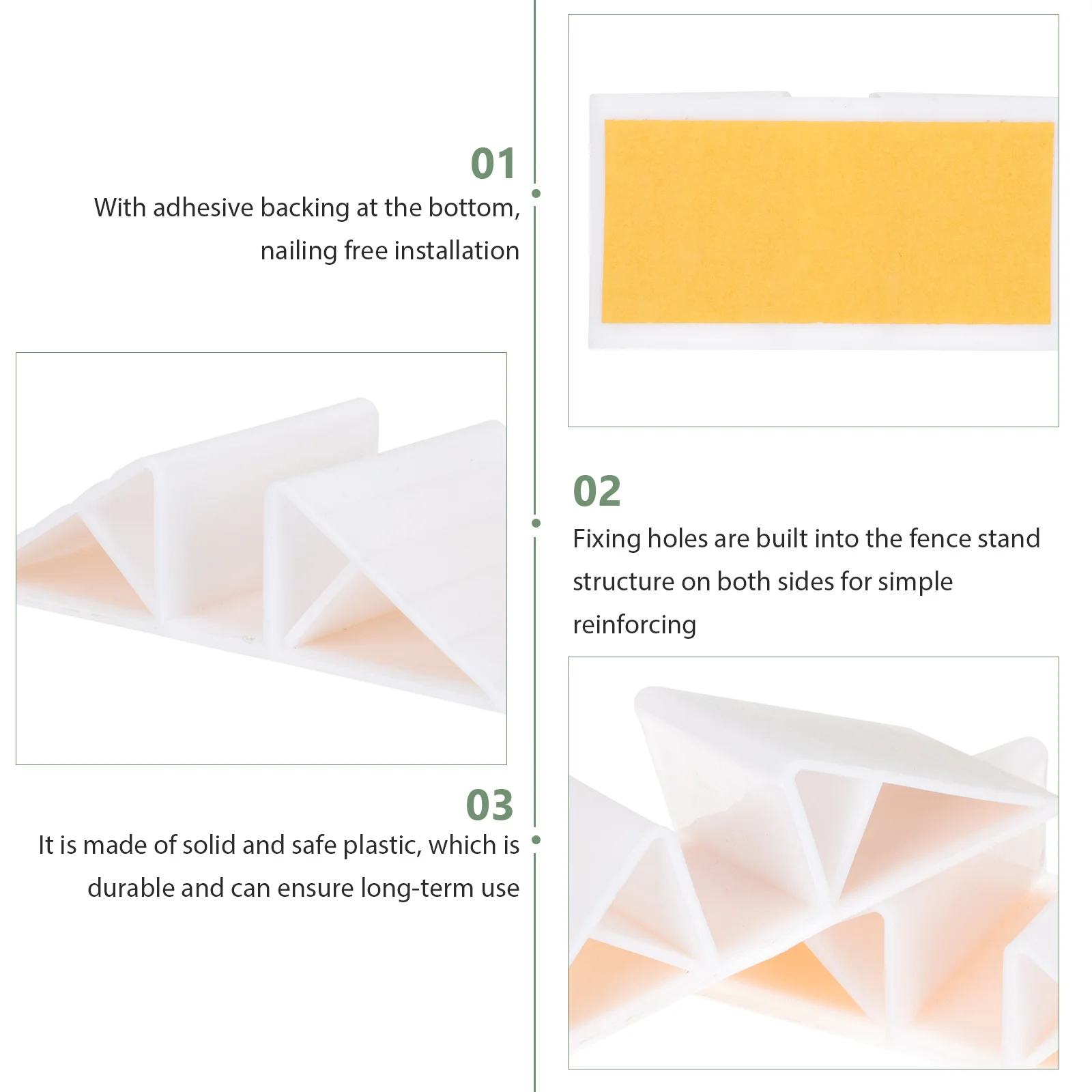 

4 шт., базовые стабилизаторы для забора для домашних животных, пластиковые прочные крепежные держатели для небольших аксессуаров для поддержки забора, основание для детской комнаты