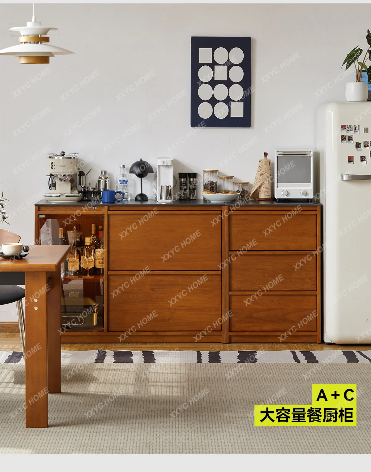 

Skeleton Line Sideboard Cabinet Living Room High-end Fashion Simple