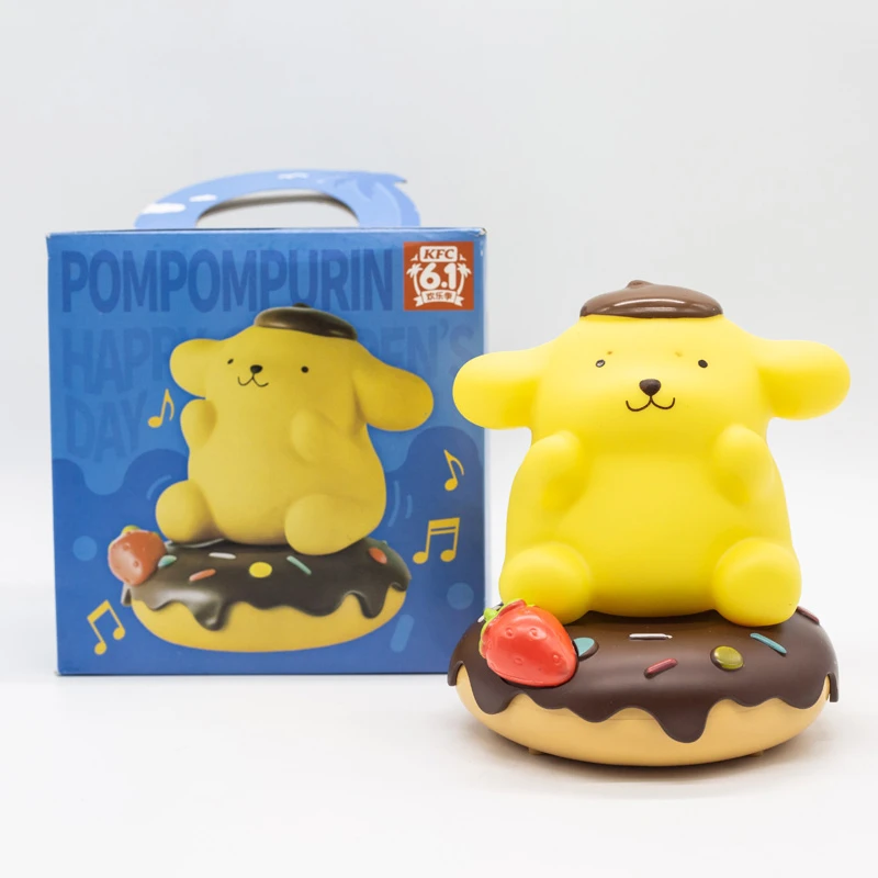 Sanrio Anime Figuren Hallo Kitty Pompon Purin Zeichentrick figuren Spieluhr Spielzeug Modell Puppe sammeln Ornamente Dekoration Kinder Geschenk