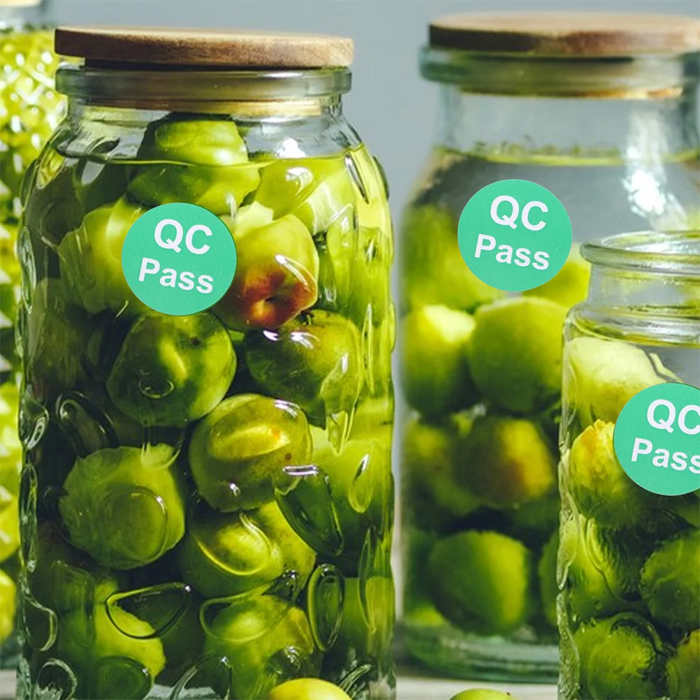ملصقات تمرير Qc مستديرة 10 أوراق ملصقات لاصقة لإدارة المستودعات وضمان الجودة وتحديد دقيق واستخدام متعدد الاستخدامات #4