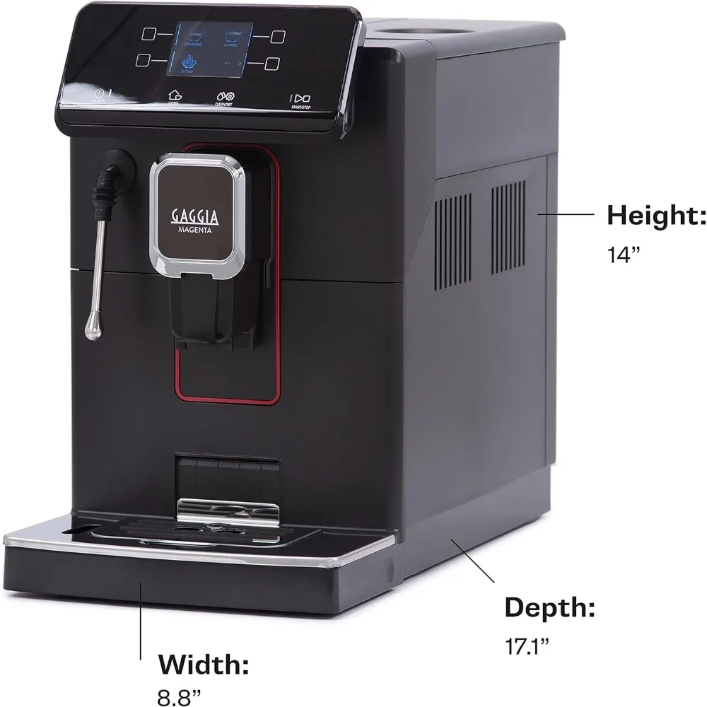 Gaggia Magenta Plus 초자동 에스프레소 머신, 60 온스, 블랙