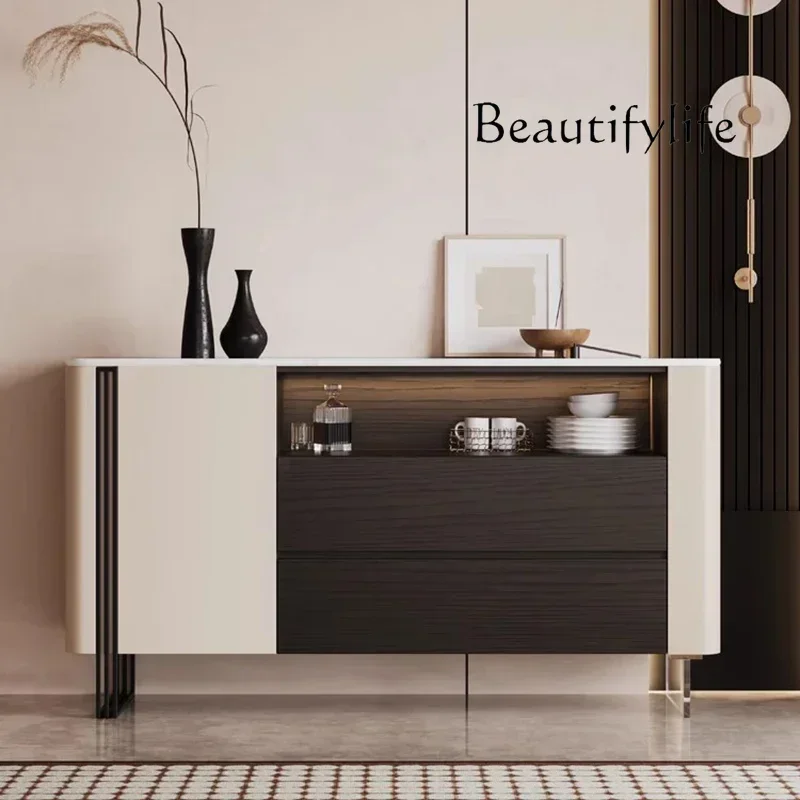 

mM Italian Marble Living Room Cabinet Modern Simple Entrance Solid Wood Dining Room Cabinet Storage Home Furniture Vitrina FYLC