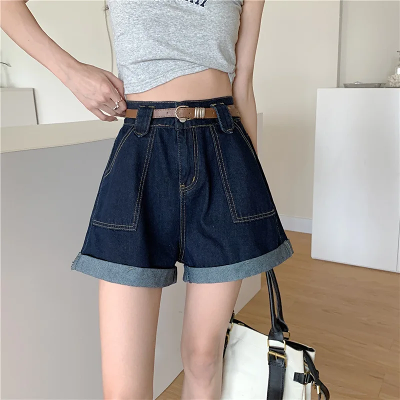 

Loose Shorts for Women, High Waisted, Wide Leg, Rarf, New, Plus Size, Swimsuit, Crimping Short Jeans, Skirt Pants